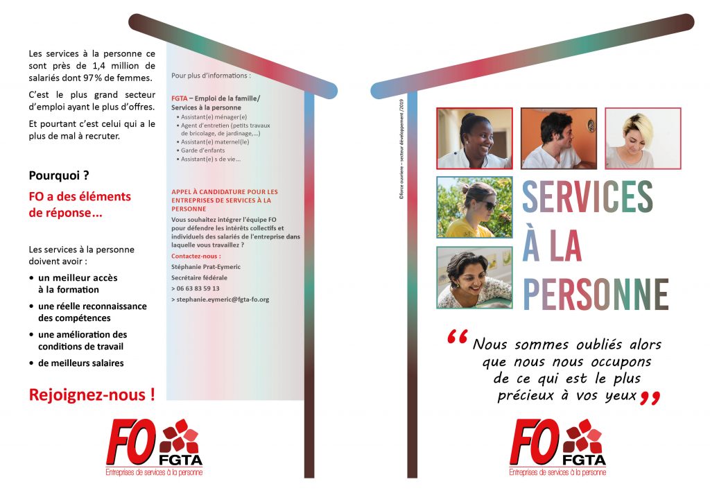 Depliant Services A La Personne Fgta Fo